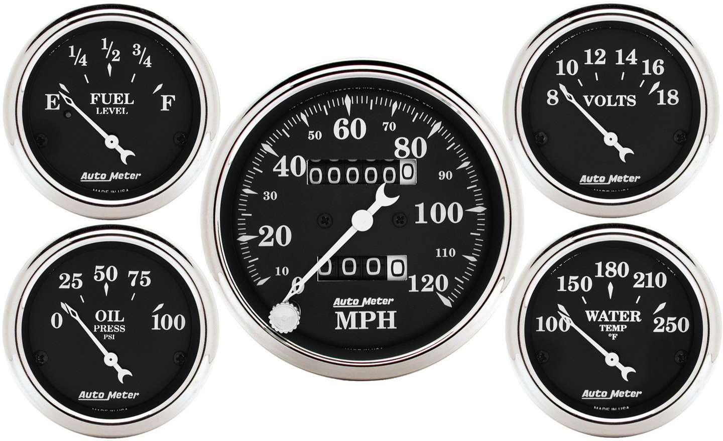O/T/B 5-Piece Gauge Kit - Burlile Performance Products