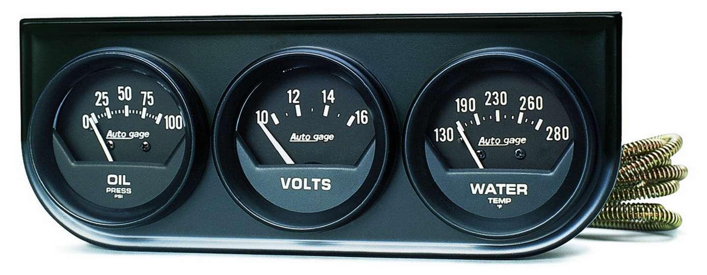 2in Black Mech.Gauge Pnl - Burlile Performance Products