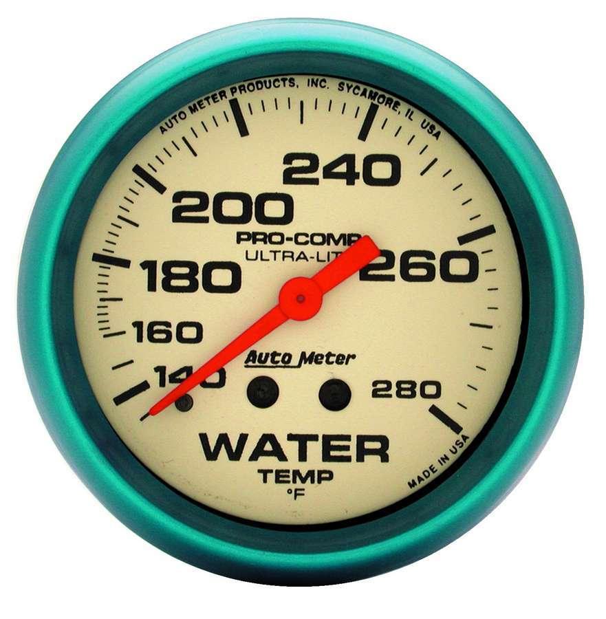 2-5/8 Ultra-Nite Water Temp Gauge 140-280 - Burlile Performance Products