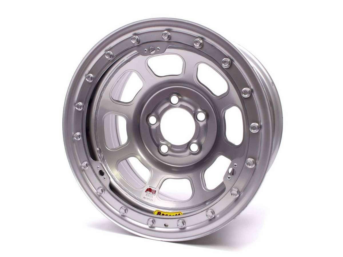 15x8 IMCA B/Lock Wheel D-Hole Silver 5x5 - Burlile Performance Products