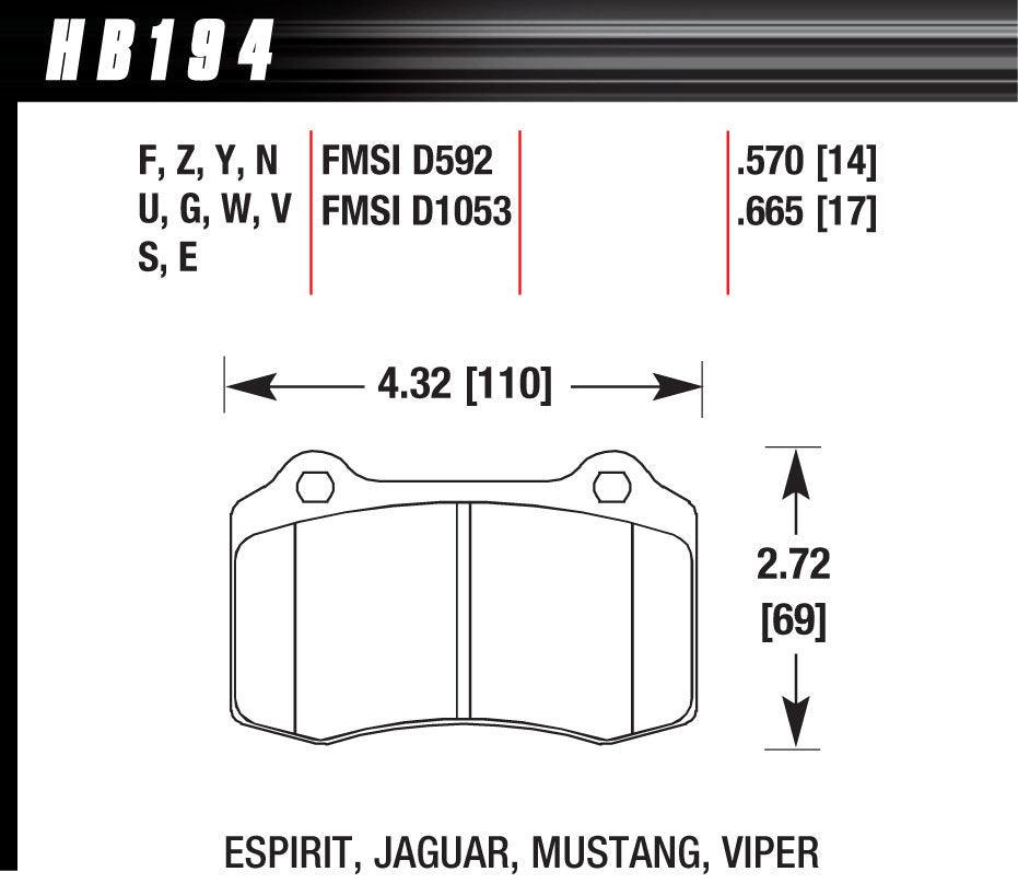 Performance Street Brake Pad (4) - Burlile Performance Products
