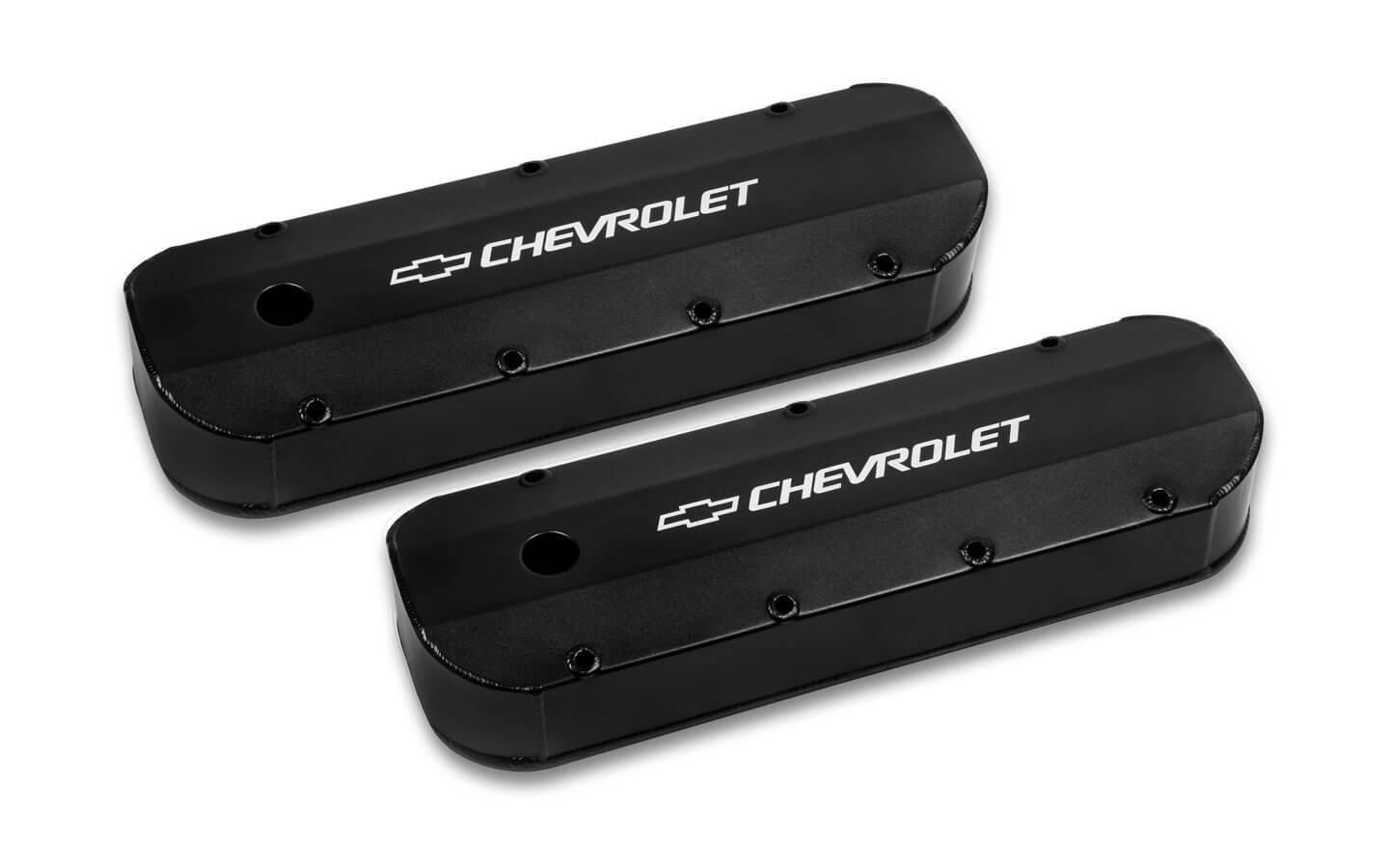 BBC Billet Rail Fab. Alm Valve Covers w/.125 Hole - Burlile Performance Products