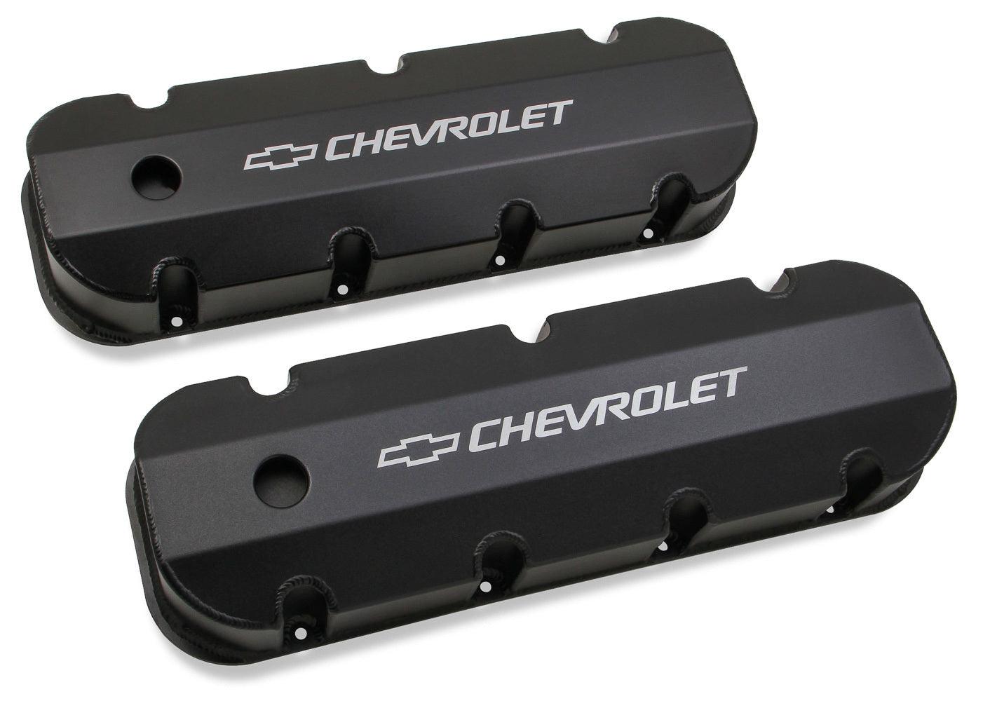 BBC Billet Rail Fab. Alm Valve Covers w/.125 Hole - Burlile Performance Products
