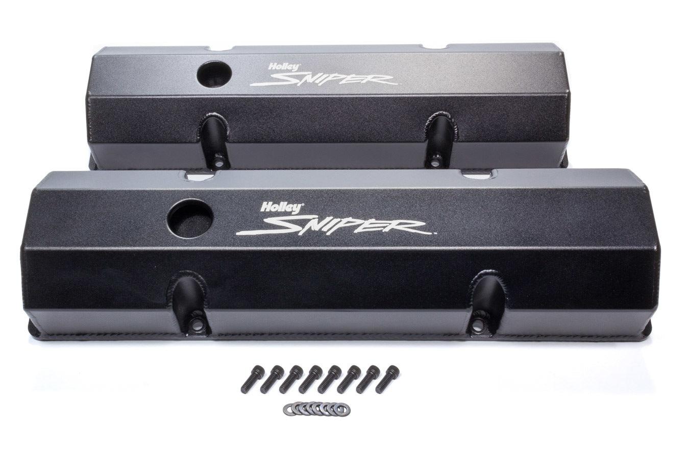 Sniper Fabricated Valve Covers SBC Tall - Burlile Performance Products
