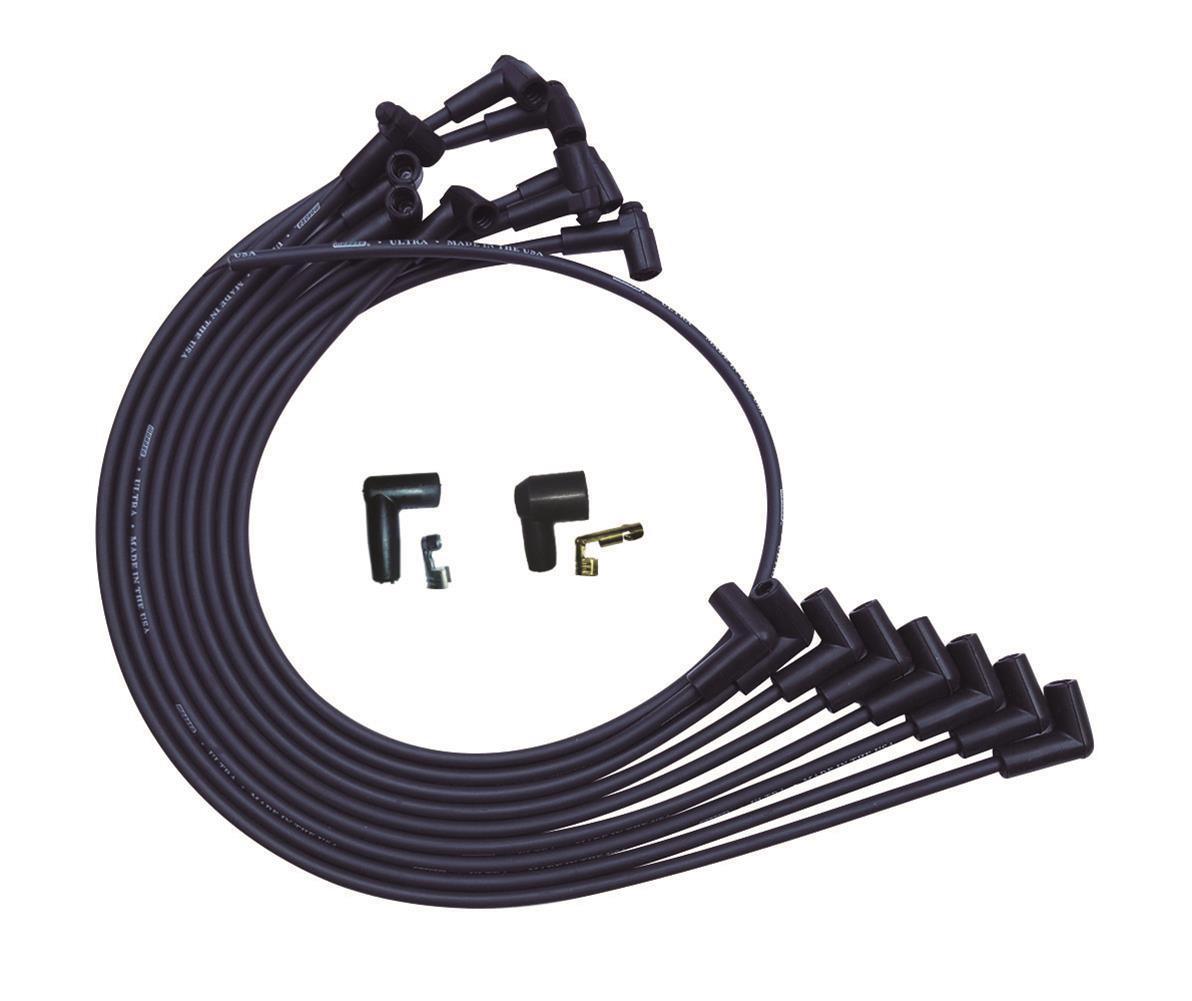 Ultra Plug Wire Set SBC Over V/C Black - Burlile Performance Products