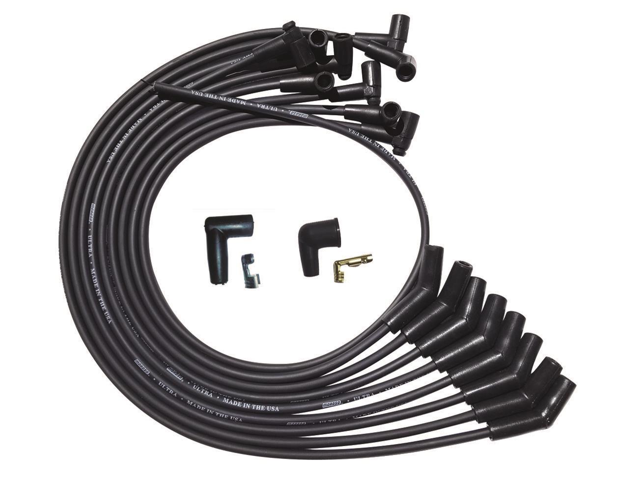 Ultra Plug Wire Set SBC Over V/C Black - Burlile Performance Products