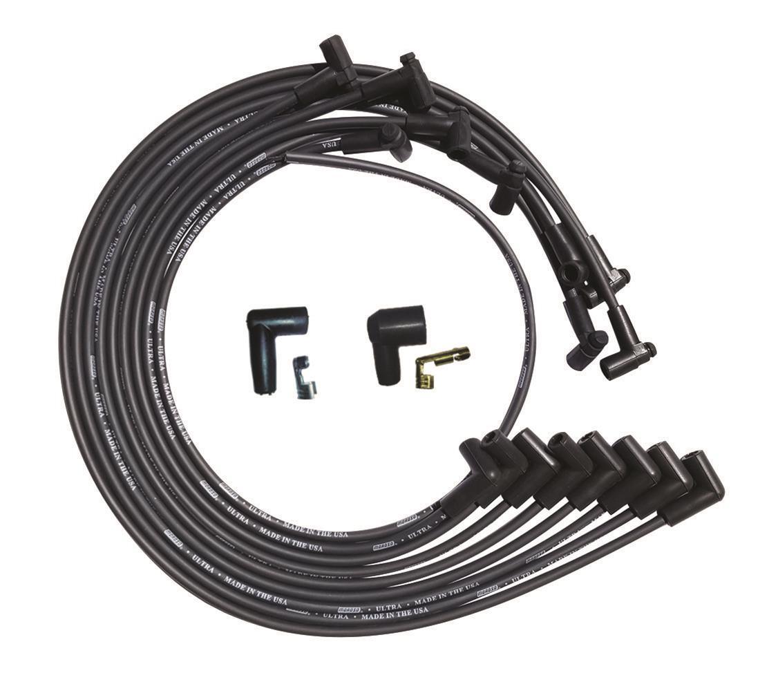 Ultra Plug Wire Set SBC Under V/C Black - Burlile Performance Products