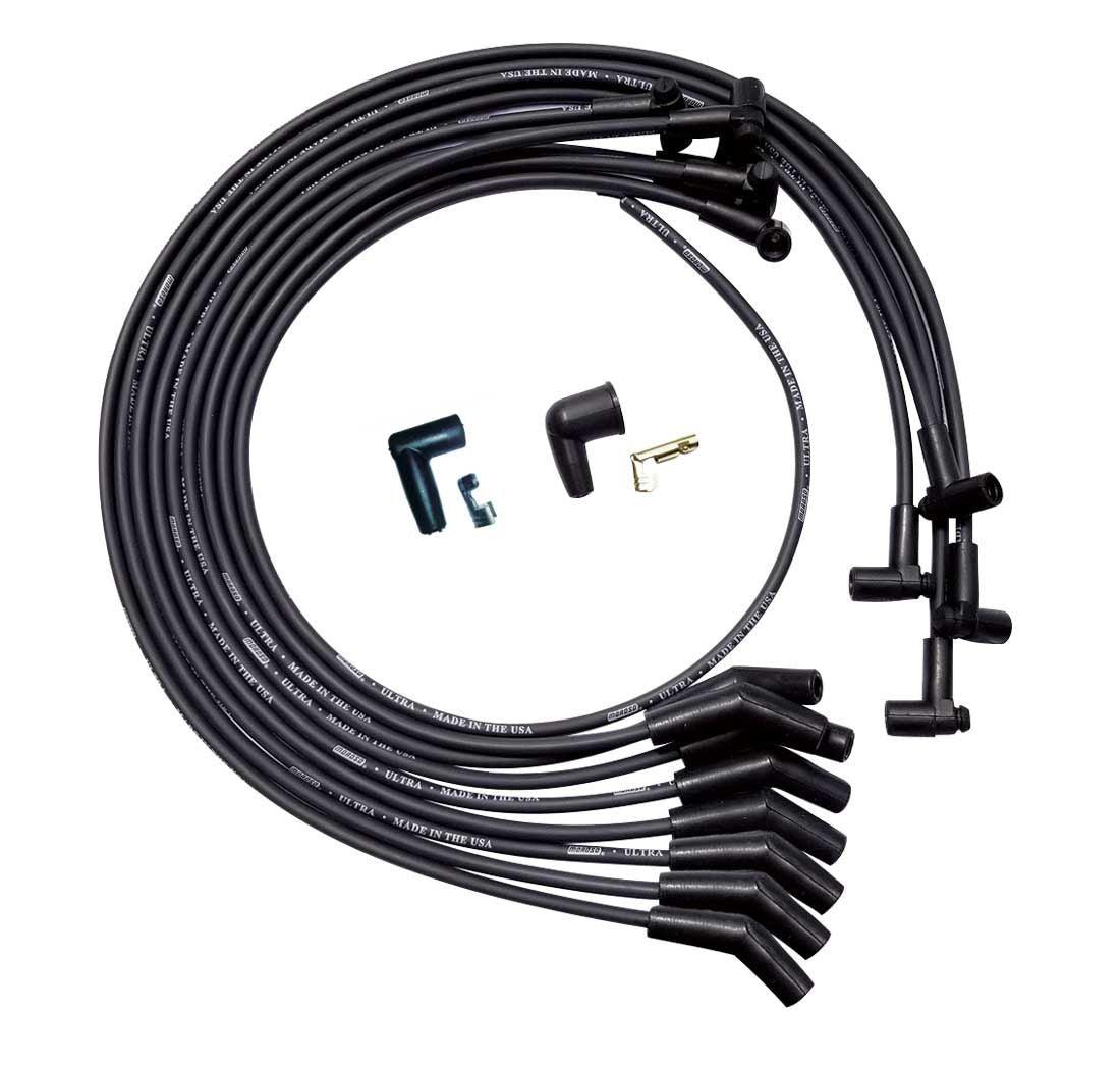 Ultra Plug Wire Set SBC Under V/C Black - Burlile Performance Products
