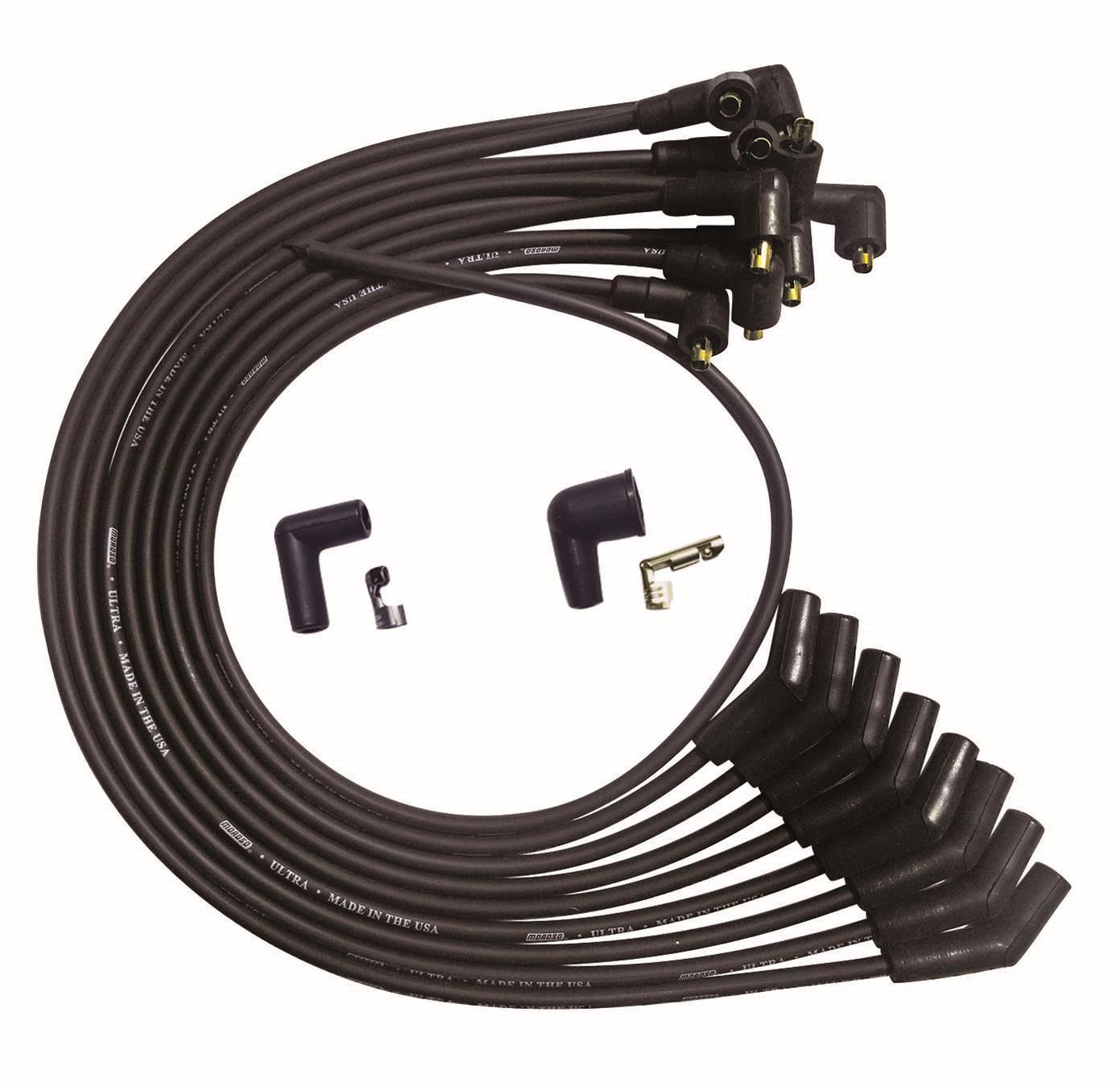 Ultra Plug Wire Set SBF 351W Black - Burlile Performance Products