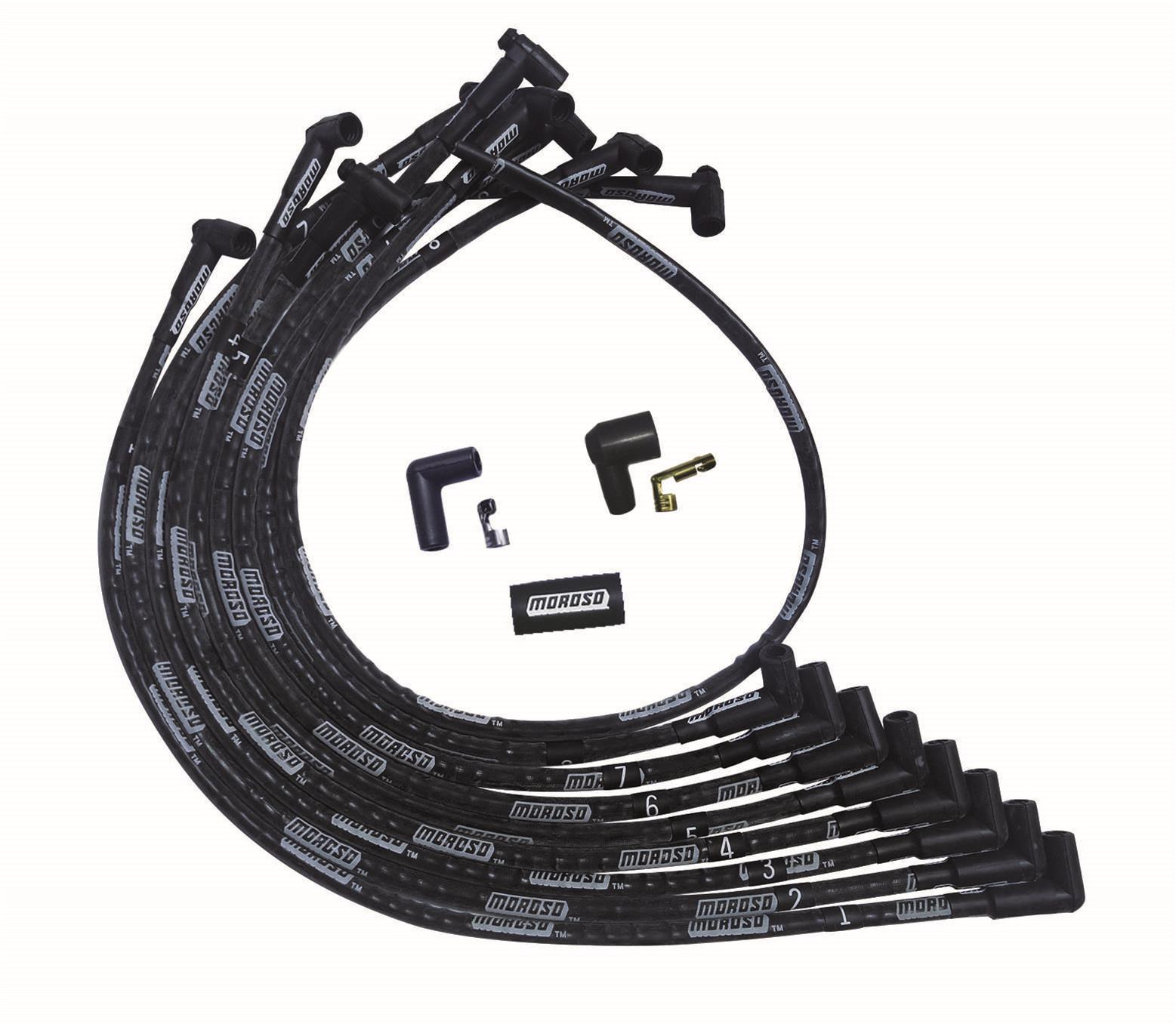 Ultra Plug Wire Set SBC Over V/C Black - Burlile Performance Products