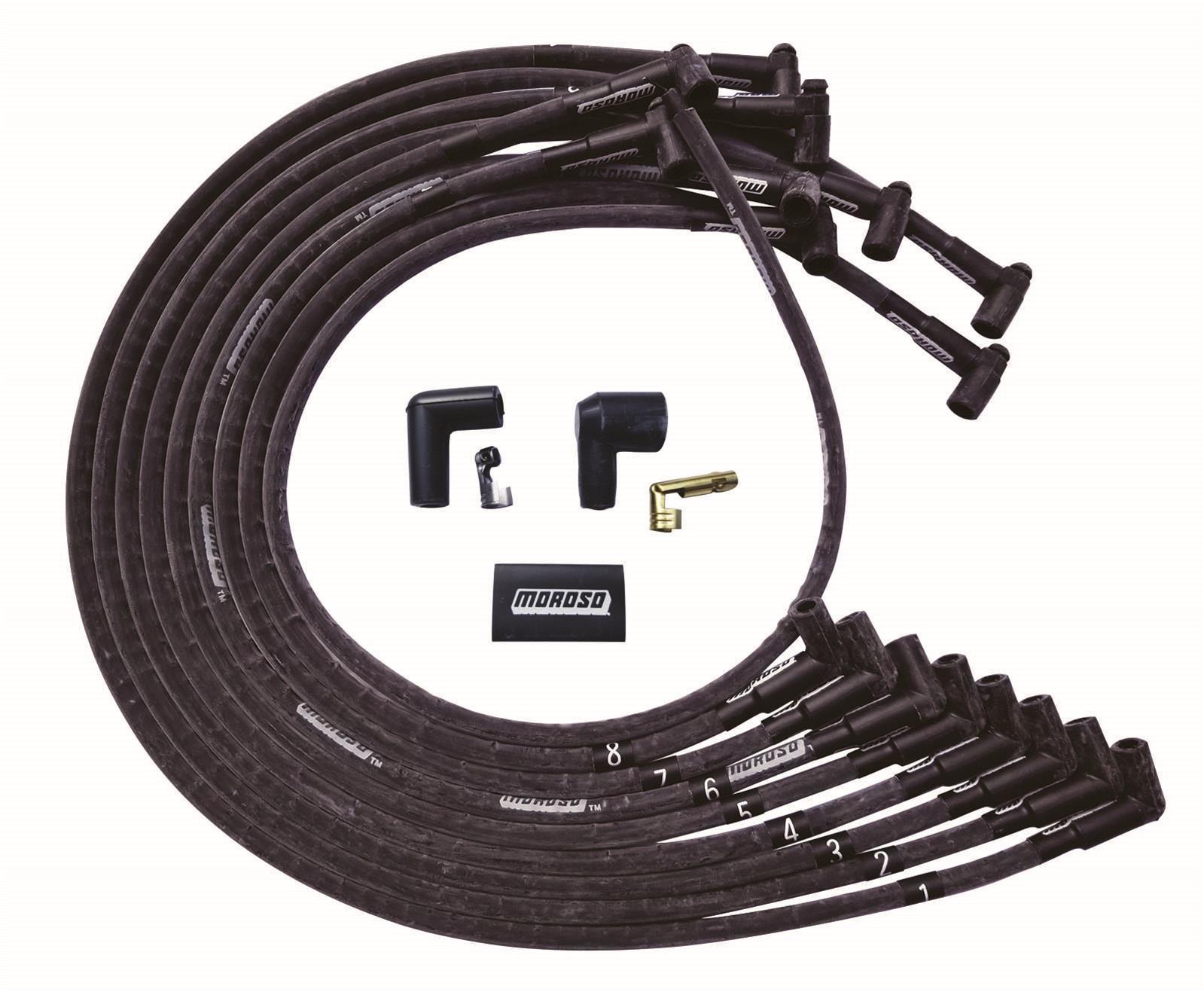 Ultra Plug Wire Set BBC Under V/C Black - Burlile Performance Products