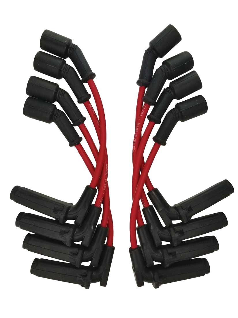 Ultra Plug Wire Set GM LS 11.0 Long Red - Burlile Performance Products