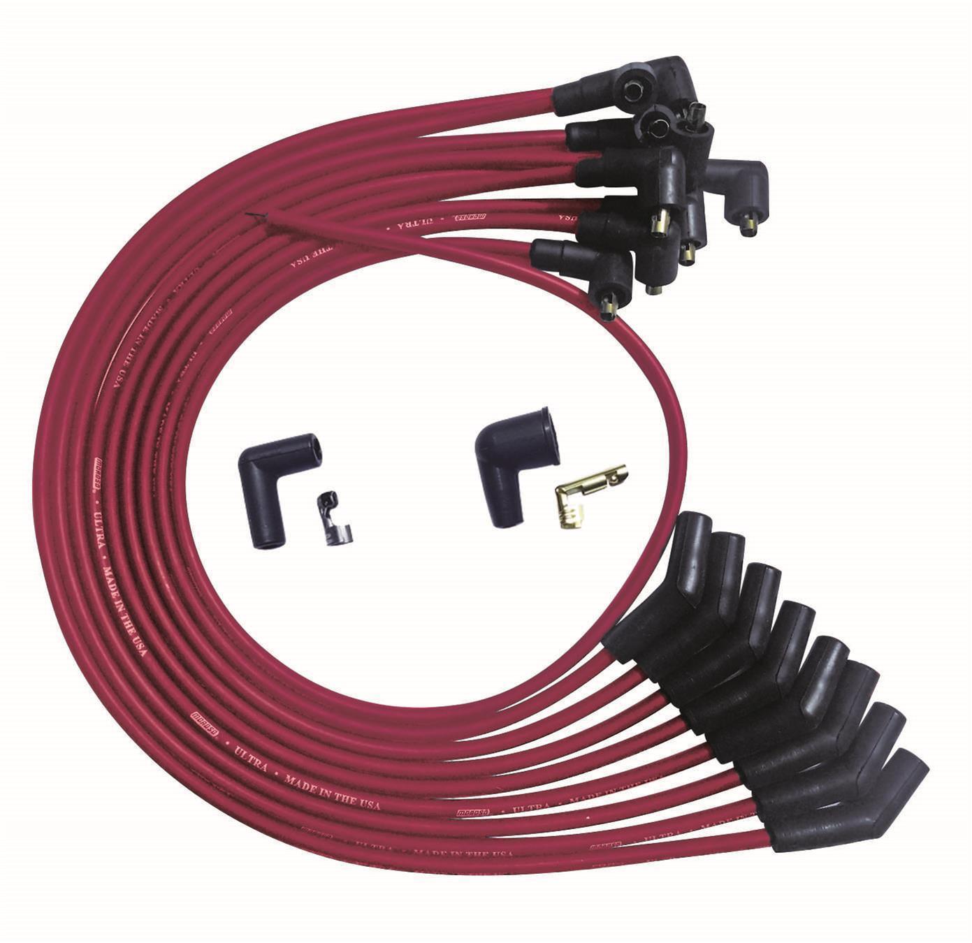 Ultra Plug Wire Set SBF 351W Red - Burlile Performance Products