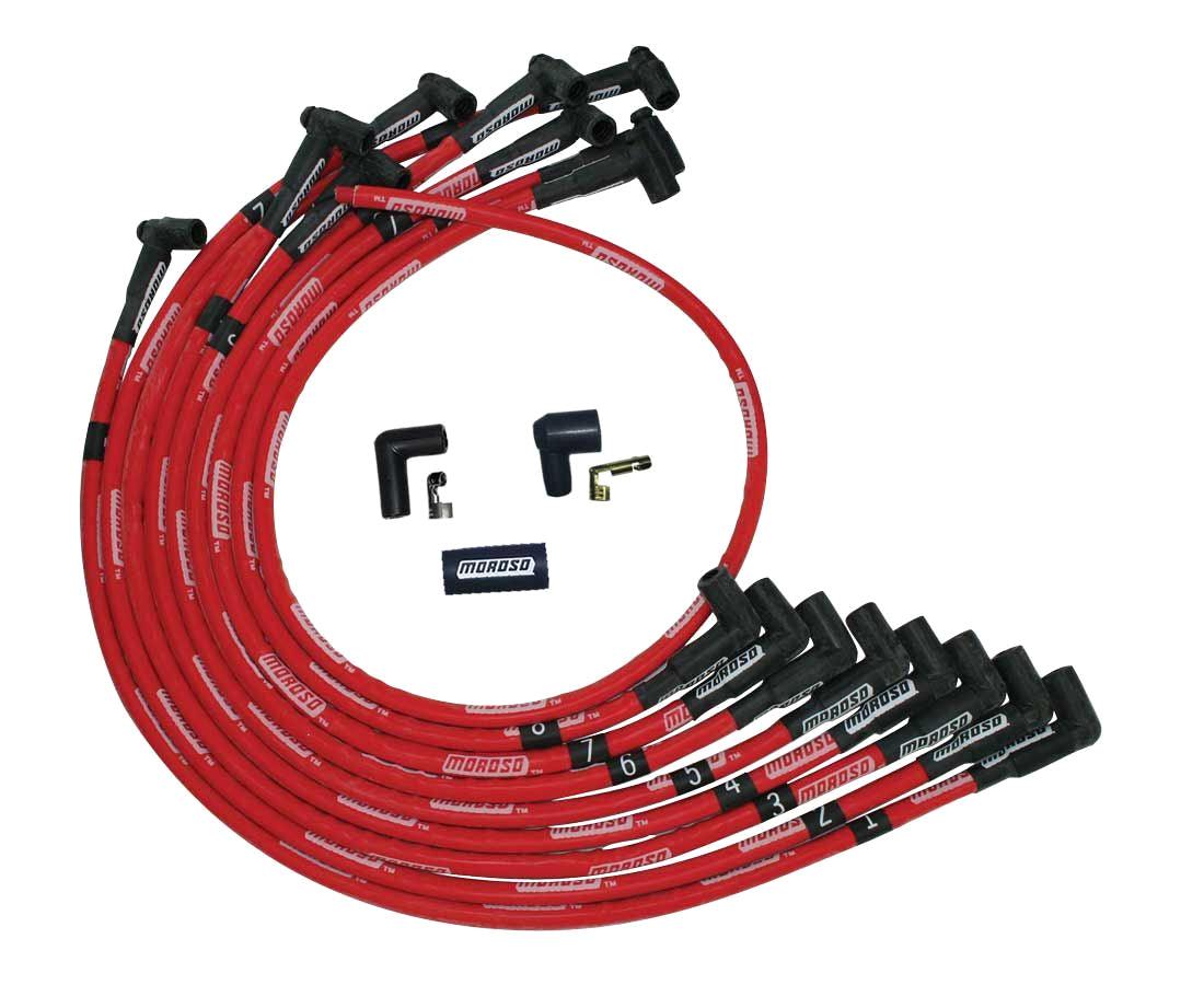 Ultra Plug Wire Set SBC Over V/C Red - Burlile Performance Products