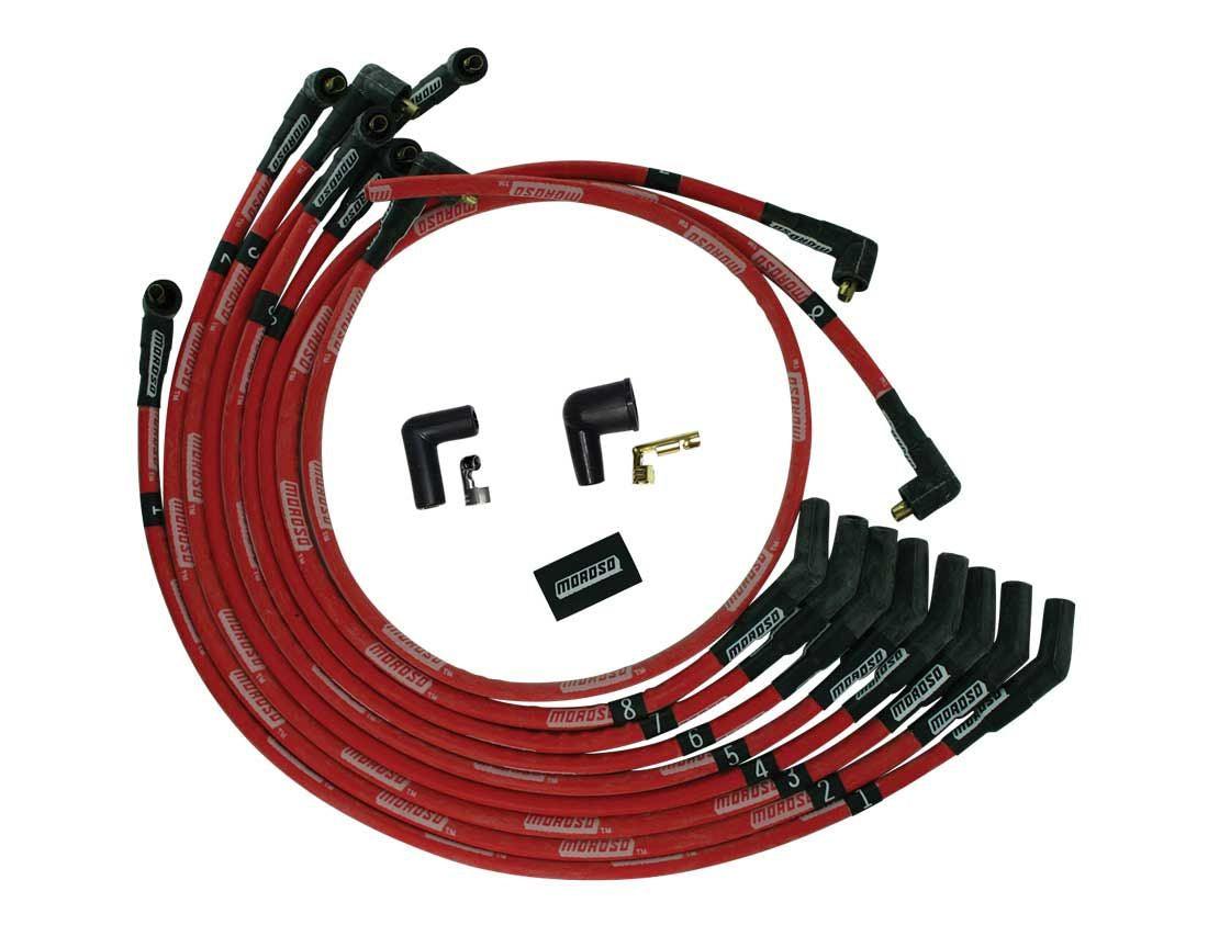 Ultra Plug Wire Set SBF 351W Red - Burlile Performance Products
