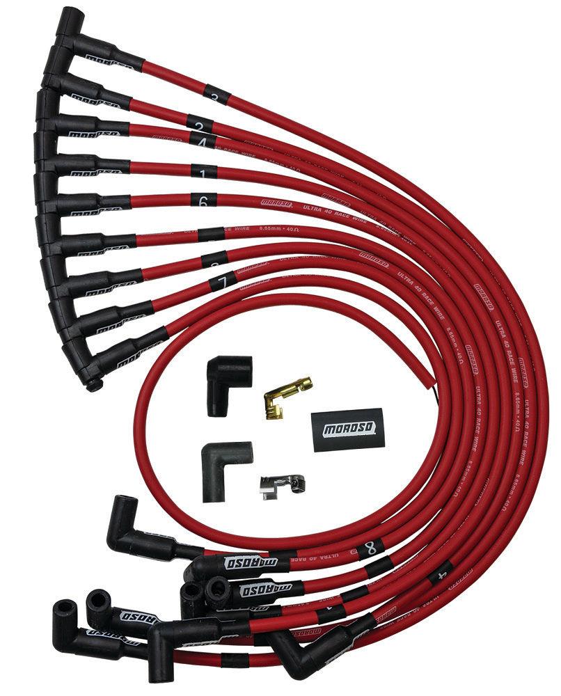 Ultra 40 Plug Wire Set - Red - Burlile Performance Products
