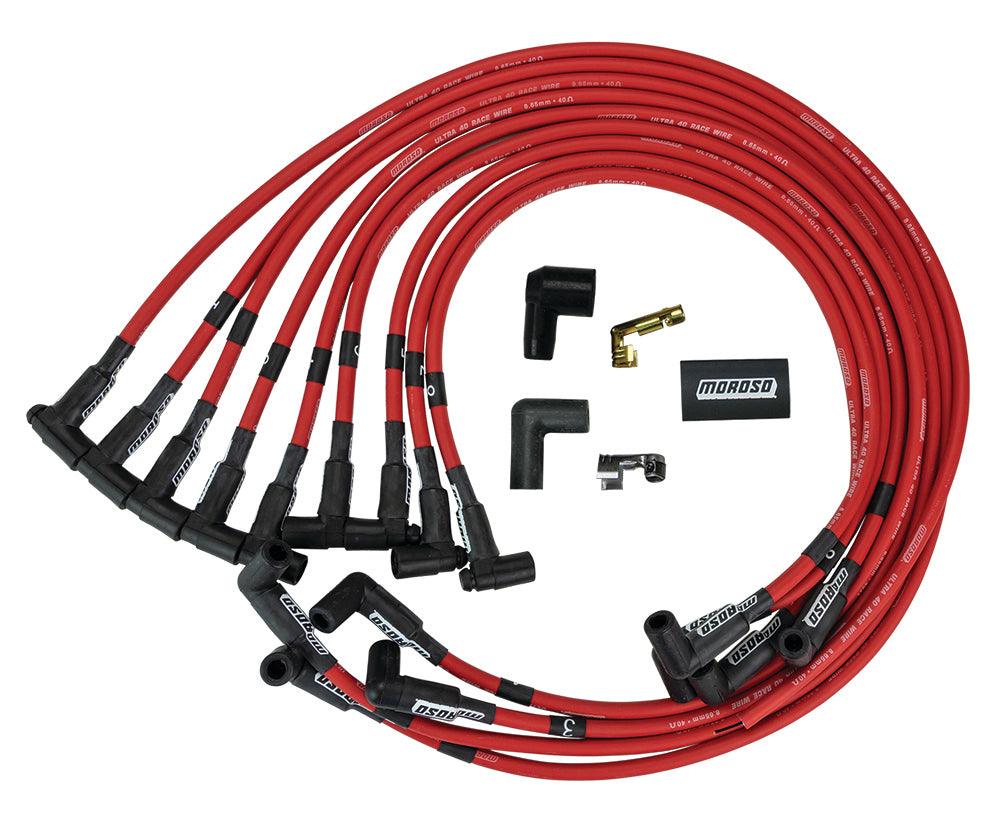 Ultra 40 Plug Wire Set - Red - Burlile Performance Products
