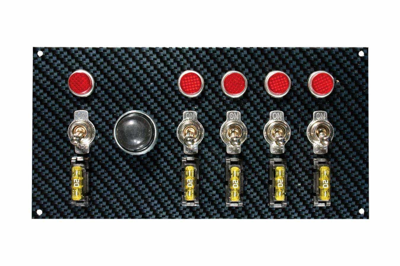 Fiber Design Switch Panel - Black/Black - Burlile Performance Products