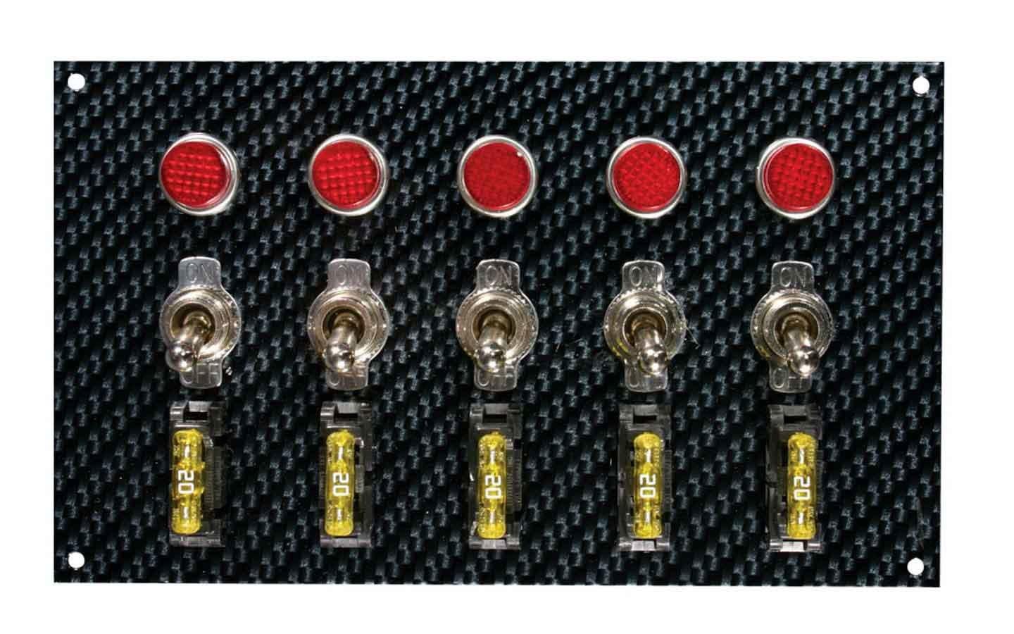 Fiber Design Switch Panel - Black/Black - Burlile Performance Products