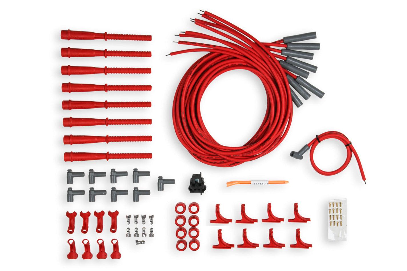 8.5MM Spark Plug Wire Set - Red - Burlile Performance Products