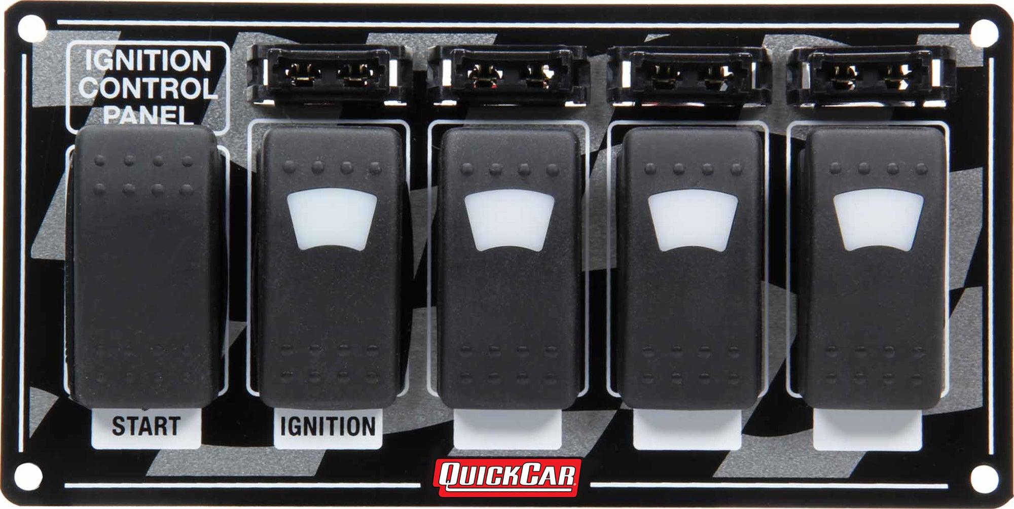 Ignition Panel w/ Rocker Switches Fuses & Lights - Burlile Performance Products