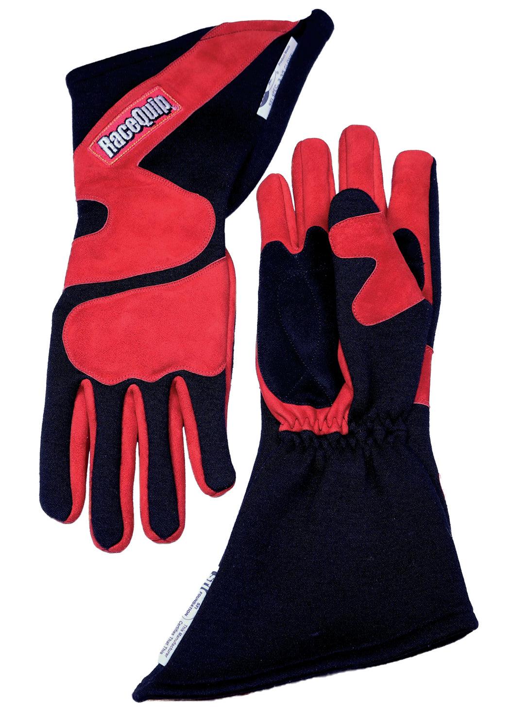 Gloves Outseam Black/Red Large SFI-5 - Burlile Performance Products