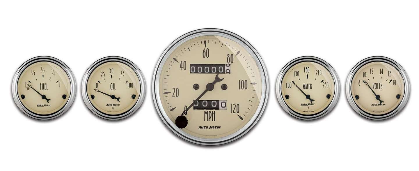A/B 5pc. Gauge Kit w/Mech. Speedo - Burlile Performance Products