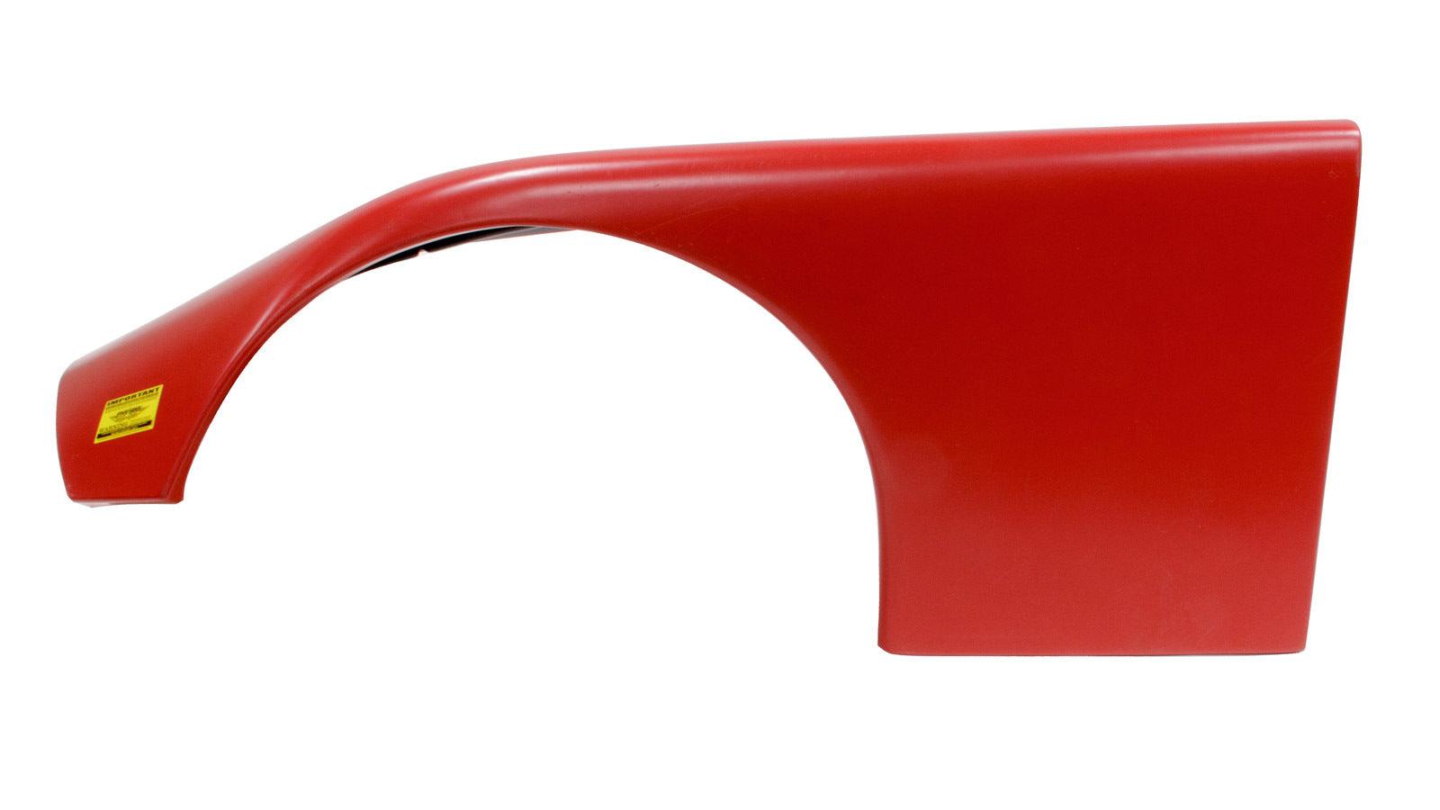 ABC Plastic Fender Wide Left Red - Burlile Performance Products
