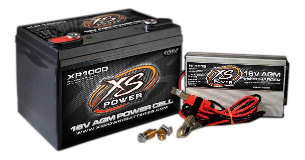 AGM Battery 16v 2 Post & HF Charger Combo Kit - Burlile Performance Products