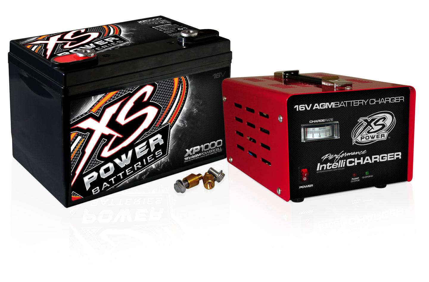 AGM Battery 16V 2 Post w/15A IntelliCharger - Burlile Performance Products