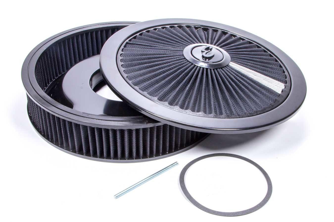 Air Cleaner Kit - 14in Dia. Breathable - Black - Burlile Performance Products