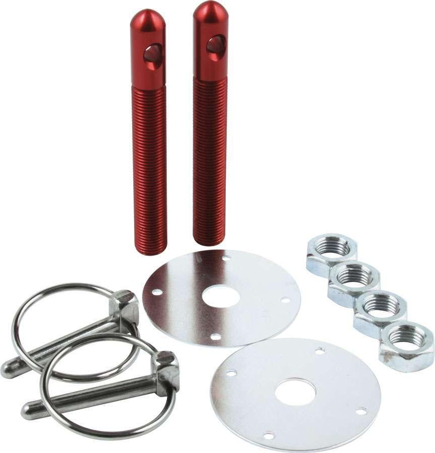 Alum Hood Pin Kit 1/2in Red - Burlile Performance Products