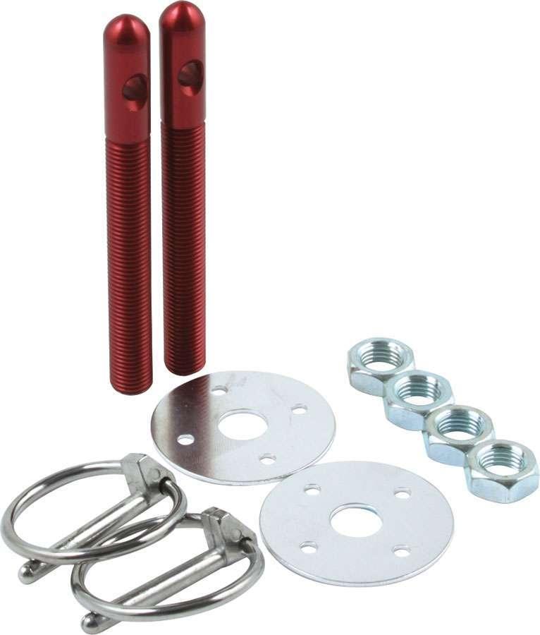Alum Hood Pin Kit 3/8in Red - Burlile Performance Products