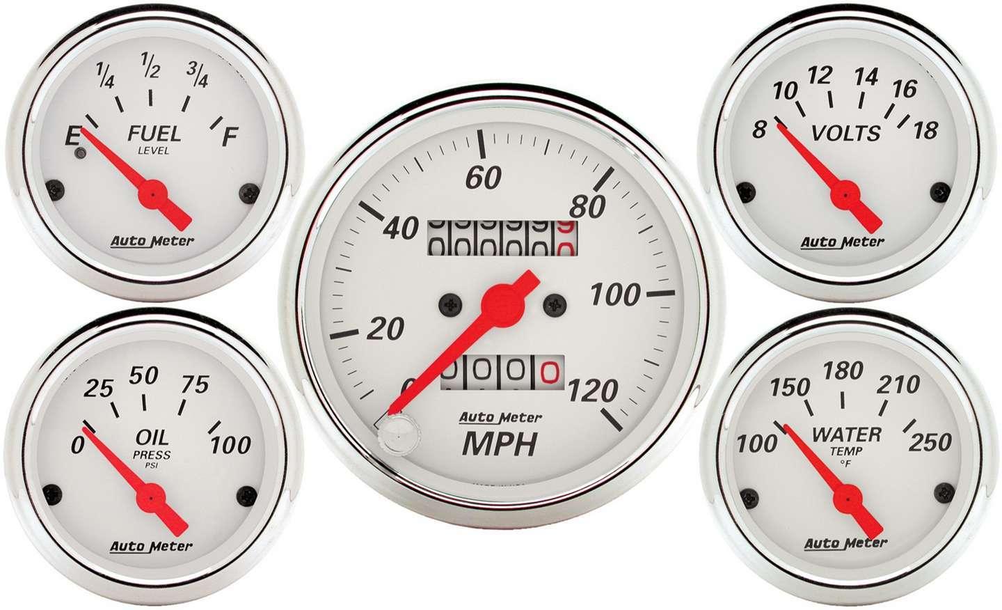 Arctic White Gauge Kit - Burlile Performance Products