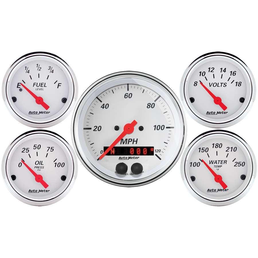 Arctic White Gauge Kit w/GPS Speedo - Burlile Performance Products