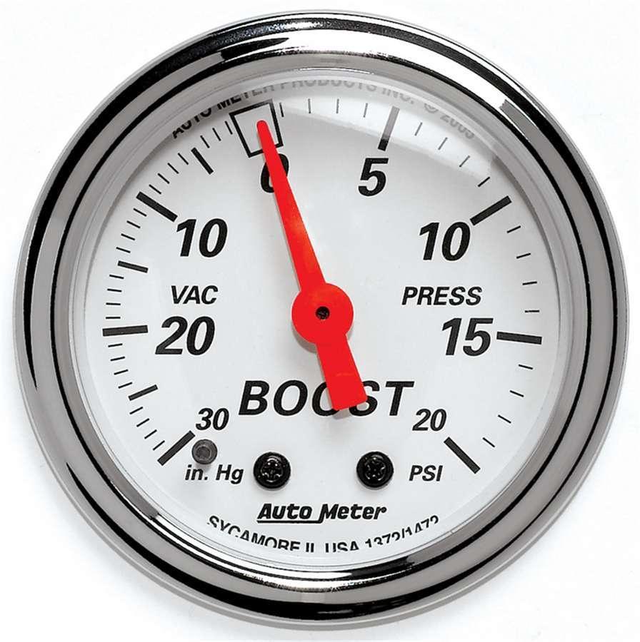 Artic White Boost/Vacuum Gauge - Burlile Performance Products