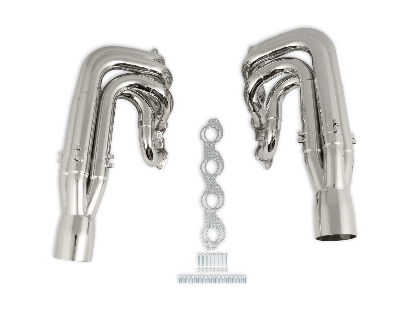 BBC Dragster Headers Downswept 3-Step Chrome - Burlile Performance Products