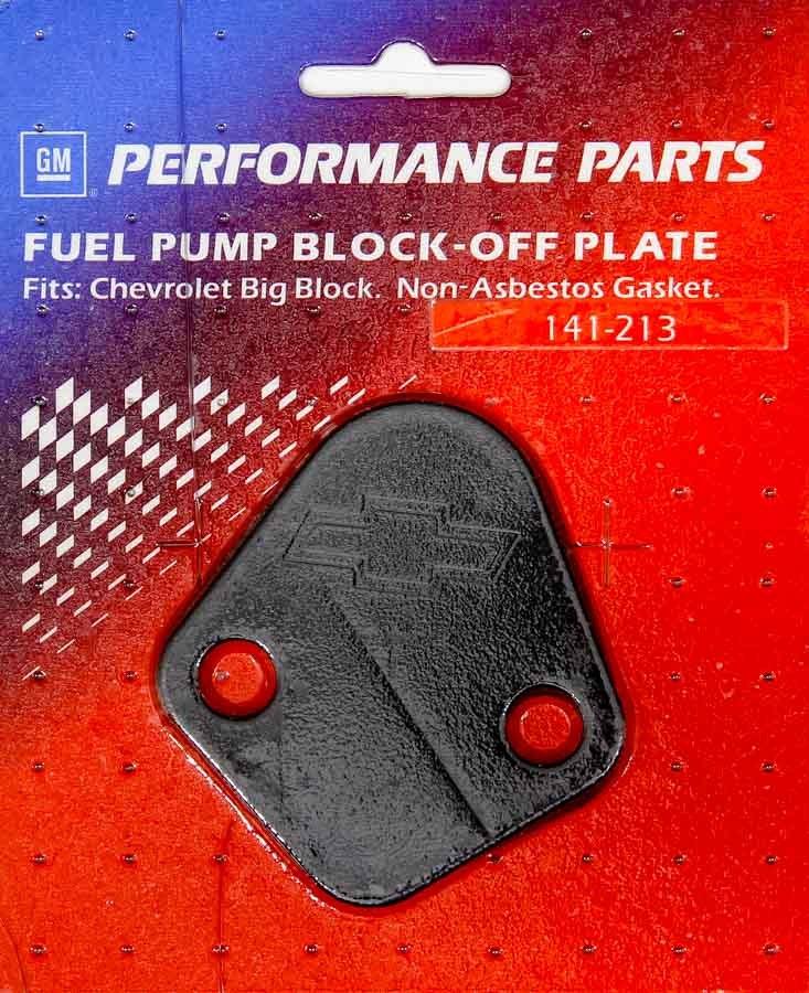 BBC Fuel Pump Block-Off Plate Black Crinkle - Burlile Performance Products
