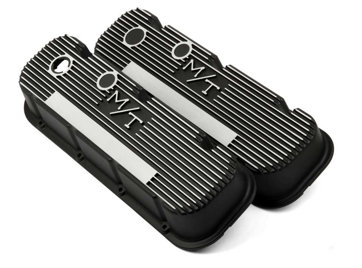 BBC M/T Valve Cover Set - Black Krinkle - Burlile Performance Products