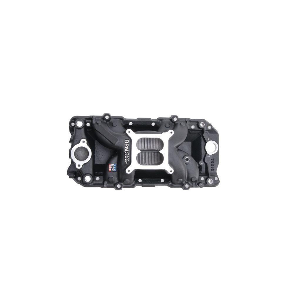BBC Performer RPM A/G Manifold - O/P- Black - Burlile Performance Products