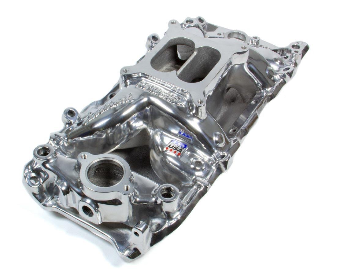 BBC Performer RPM A/G Manifold- O/P- Polished - Burlile Performance Products