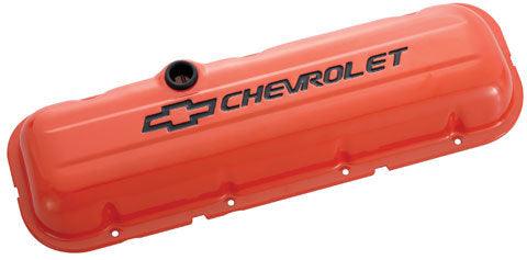 BBC Valve Covers Stamped Chevrolet and Bowtie - Burlile Performance Products
