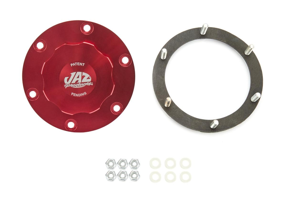 Billet Alm Threaded Cap Assembly 6-Bolt Red - Burlile Performance Products