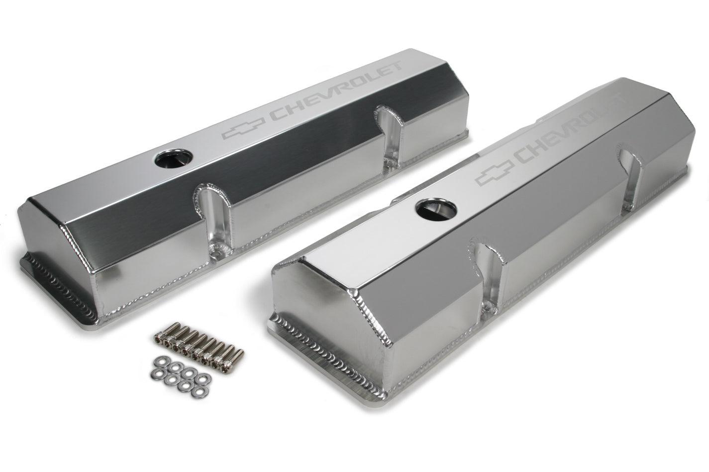 Billet Rail Fab. Alm Valve Covers w/Oil Cap - Burlile Performance Products