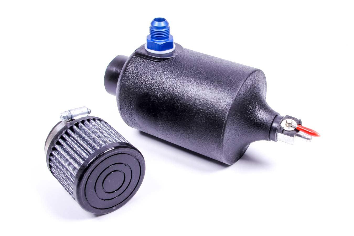 Black Breather Tank w/-10an Fitting - Burlile Performance Products