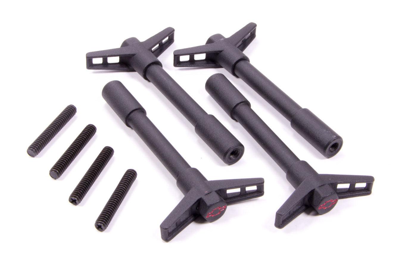 Black Crinkle V/C Wing Nuts 4pcs - Burlile Performance Products