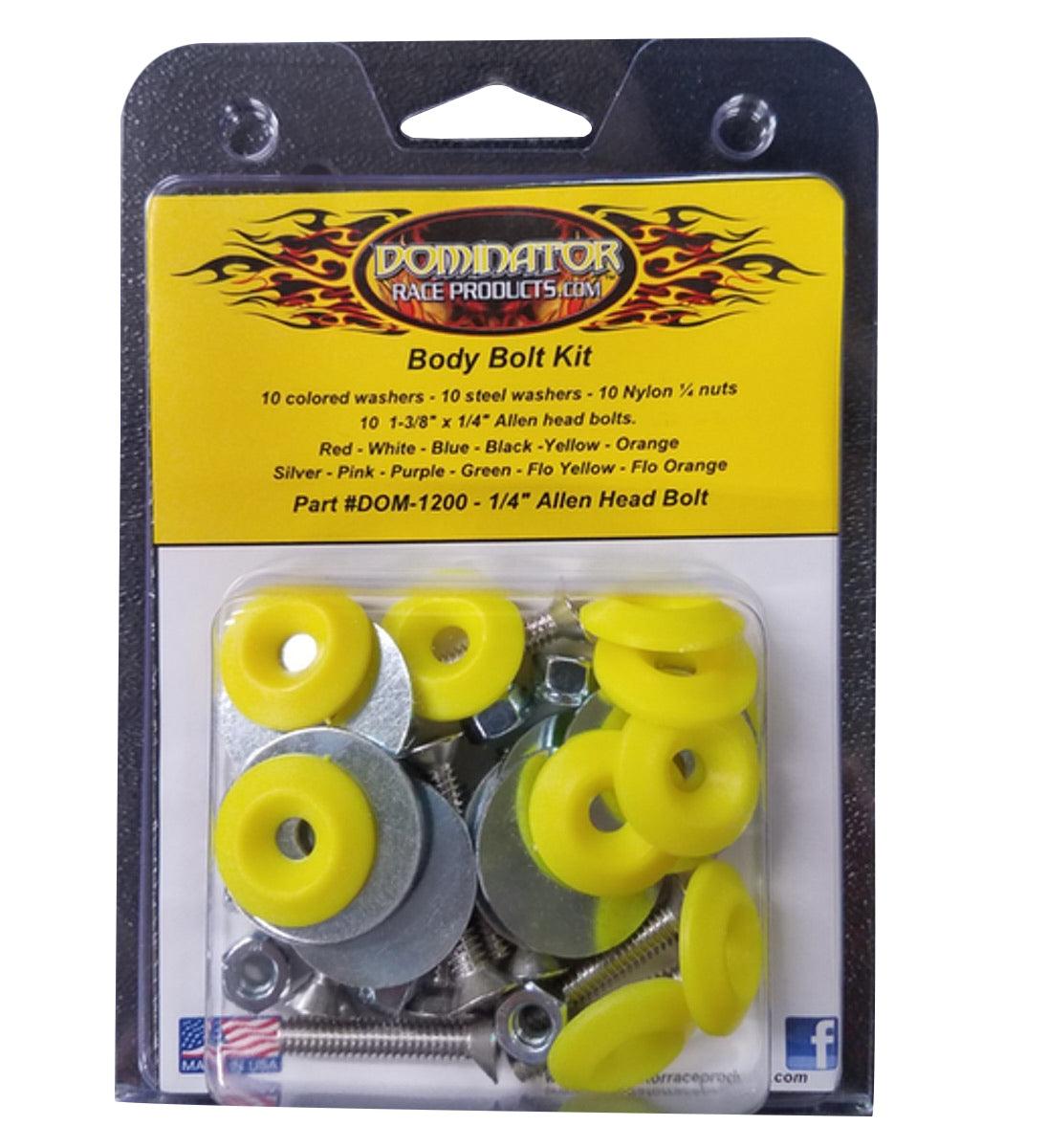 Body Bolt Kit Flou Yellow Allen Head - Burlile Performance Products