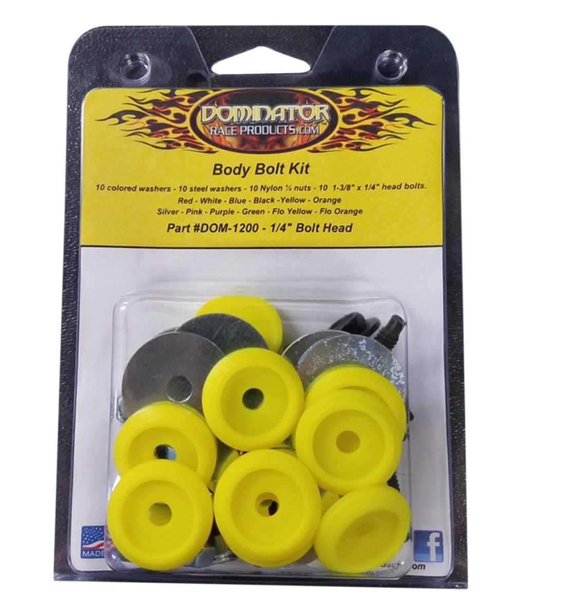 Body Bolt Kit Flou Yellow Hex Head - Burlile Performance Products