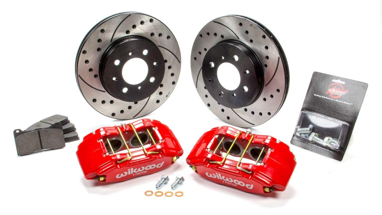 Brake Kit Front Honda/Acura Red Drilled - Burlile Performance Products