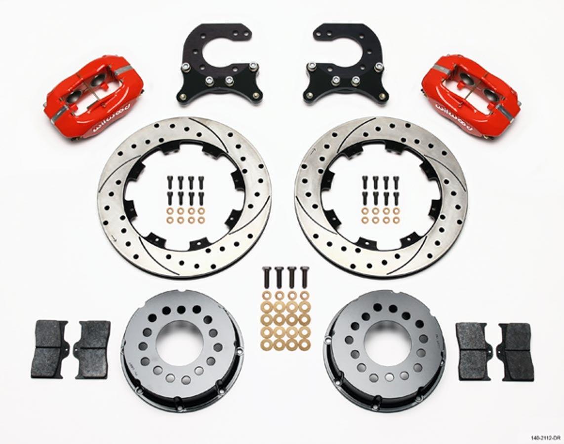 Brake Kit Rear Chevy 12- Bolt Billet Caliper Red - Burlile Performance Products